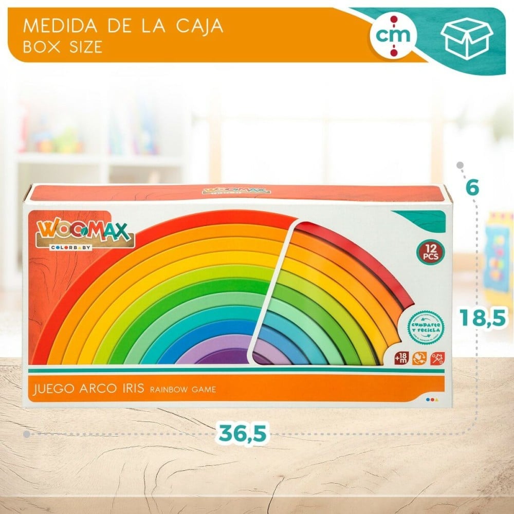 Kinder Puzzle aus Holz Woomax Regenbogen 11 Stücke 2 Stück