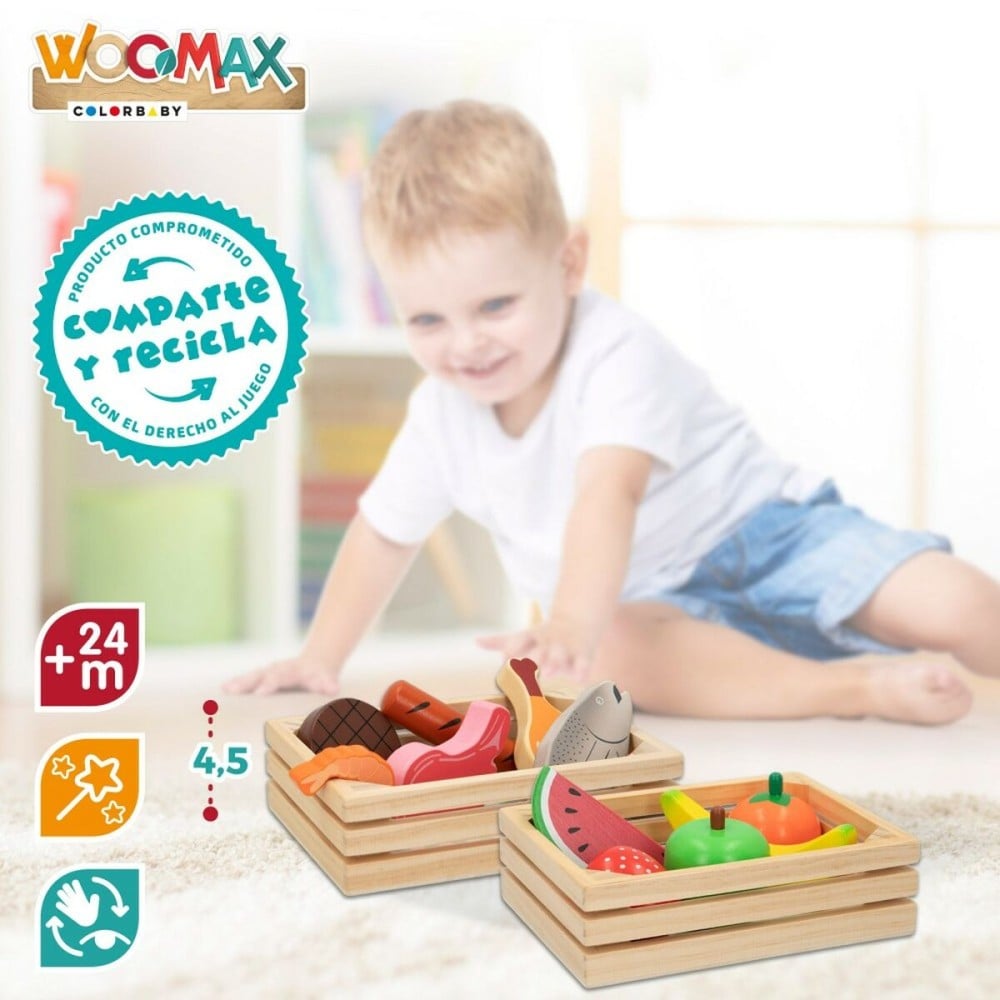 Toy Food Set Woomax 12 Pieces (4 Units)