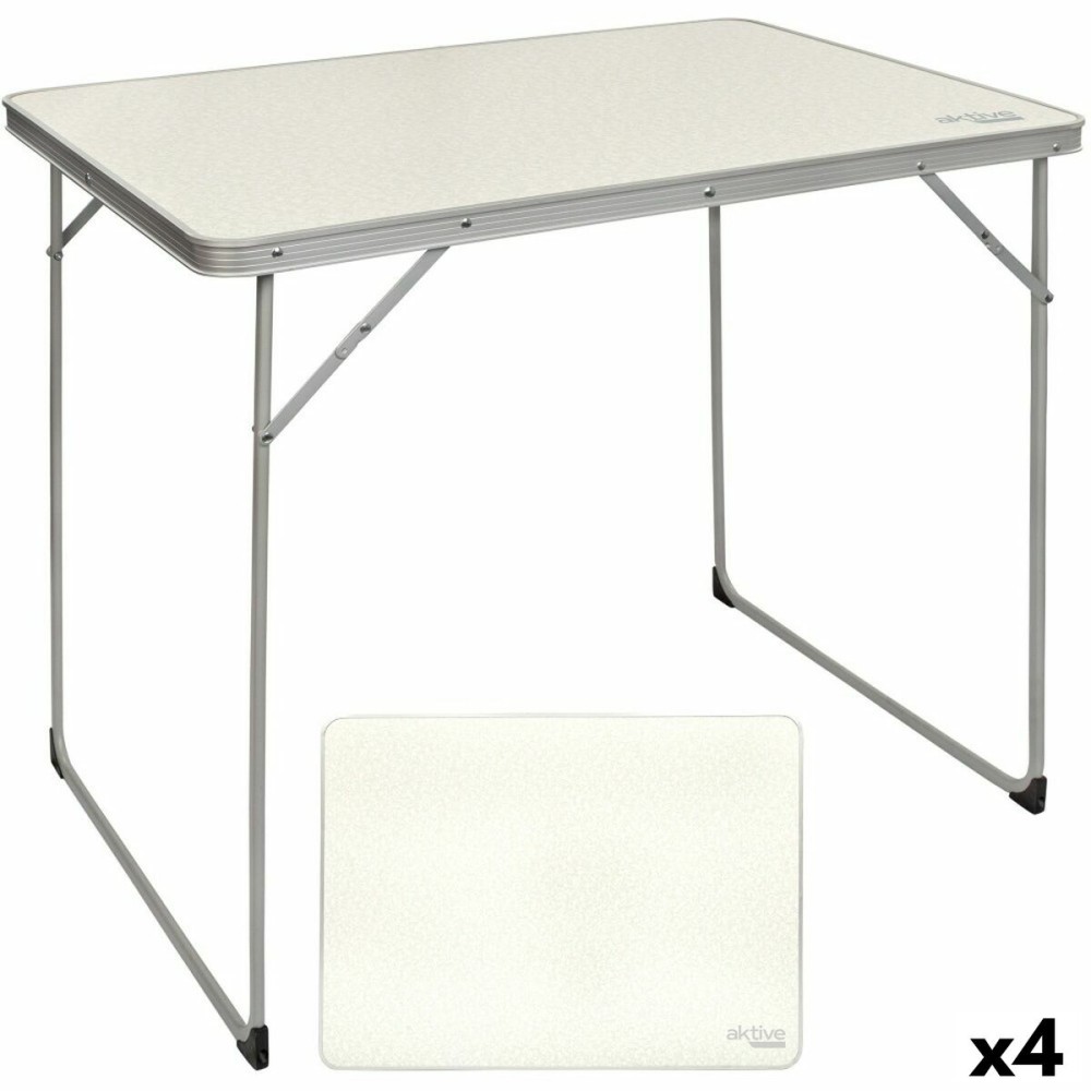 Table Klapptisch Aktive Weiß 80 x 70 x 60 cm (4 Stück)