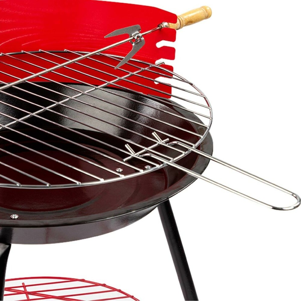 Barbecue Portable Aktive Wood Iron Ø 38 cm 37 x 61 x 45 cm (6 Units) Red