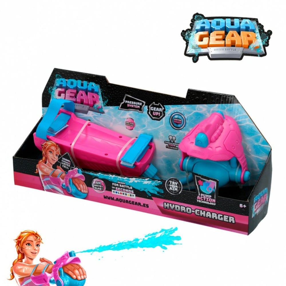 Water Pistol Eolo HYDRO CHARGER Pink 300 ml 38 x 8 x 7,5 cm (6 Units)