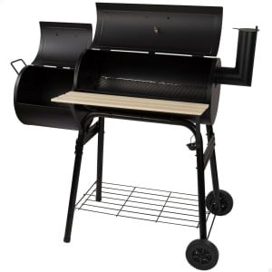 Roues de barbecue au charbon de bois Aktive Acier Plastique Métal émaillé 106 x 106 x 61 cm Noir