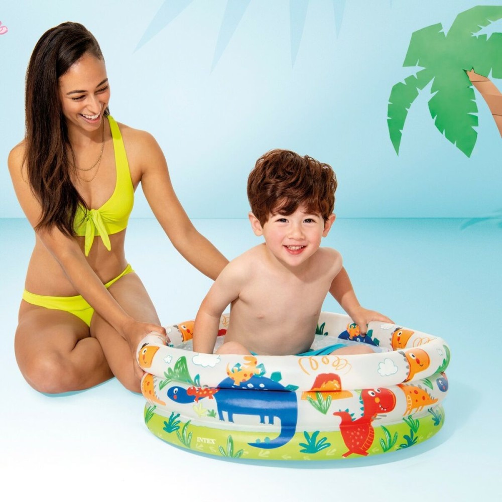 Inflatable Paddling Pool for Children Intex Dinosaurs Rings 28 L 33 L 61 x 22 x 61 cm (12 Units)