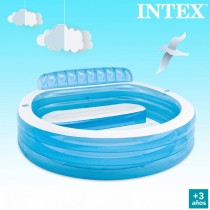 Aufblasbarer Pool Intex Sessel Blau Weiß 590 L 229 x 79 x 218 cm (2 Stück)