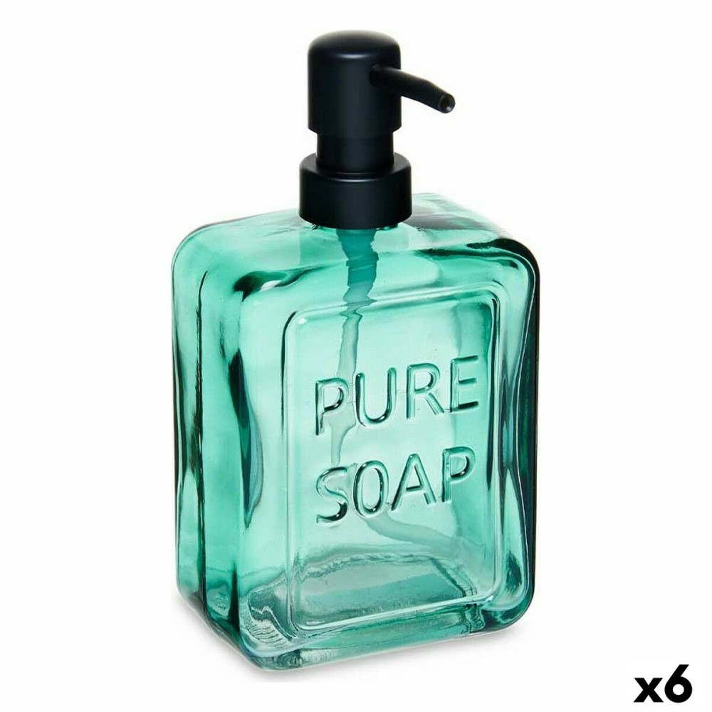 Distributeur de Savon Berilo Pure Soap Vert Verre 570 ml 10 x 18 x 6 cm (6 Unités)