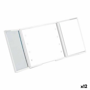 Miroir de Poche Berilo YXL2150-CC01 Blanc ABS 1,5 x 9,5 x 11,5 cm Lumière LED (12 Unités)