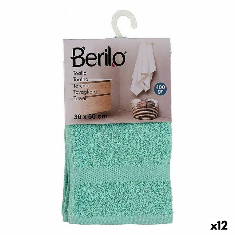 Badetuch Berilo 5311 türkis 80 % Baumwolle 20 % Polyester 30 x 0,5 x 50 cm (12 Stück)