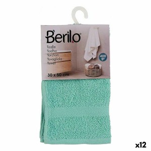 Serviette de toilette Berilo 5311 Turquoise 80 % coton 20 % Polyester 30 x 0,5 x 50 cm (12 Unités)