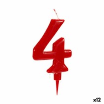 Candle Birthday Red Number 4 (12 Units)