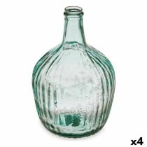 Bouteille 2255/04R Transparent Rayures 4 L 16 x 29,5 x 16 cm Décoration (4 Unités)