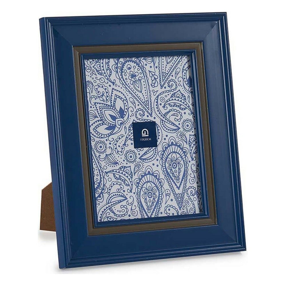 Photo frame 23 x 28 x 2 cm Crystal Blue Plastic (6 Units)