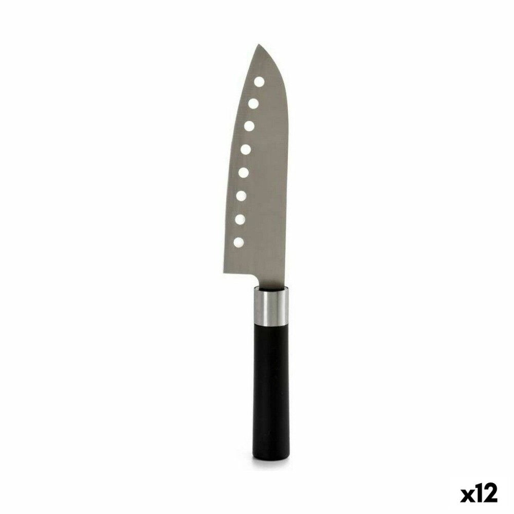 Küchenmesser Kinvara KT11-5604S03 Schwarz Silberfarben Edelstahl Kunststoff 5 x 30 x 2,5 cm (12 Stück)