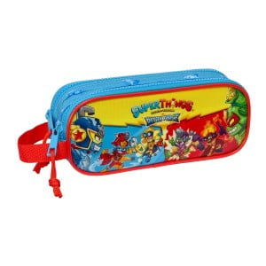 Trousse Fourre-Tout Double SuperThings Rescue force Bleu 21 x 8 x 6 cm