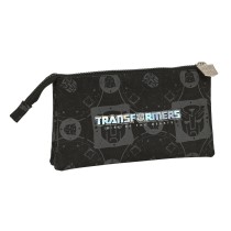 Dreifaches Mehrzweck-Etui Transformers Schwarz 22 x 12 x 3 cm