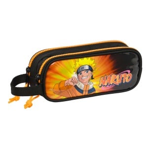 Zweifaches Mehrzweck-Etui Naruto Schwarz Orange 21 x 8 x 6 cm