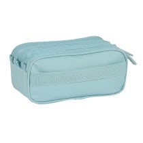 Trousse Fourre-Tout Triple Safta 21,5 x 10 x 8 cm Bleu