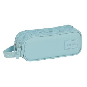 Trousse Fourre-Tout Double Safta Bleu 21 x 8 x 6 cm