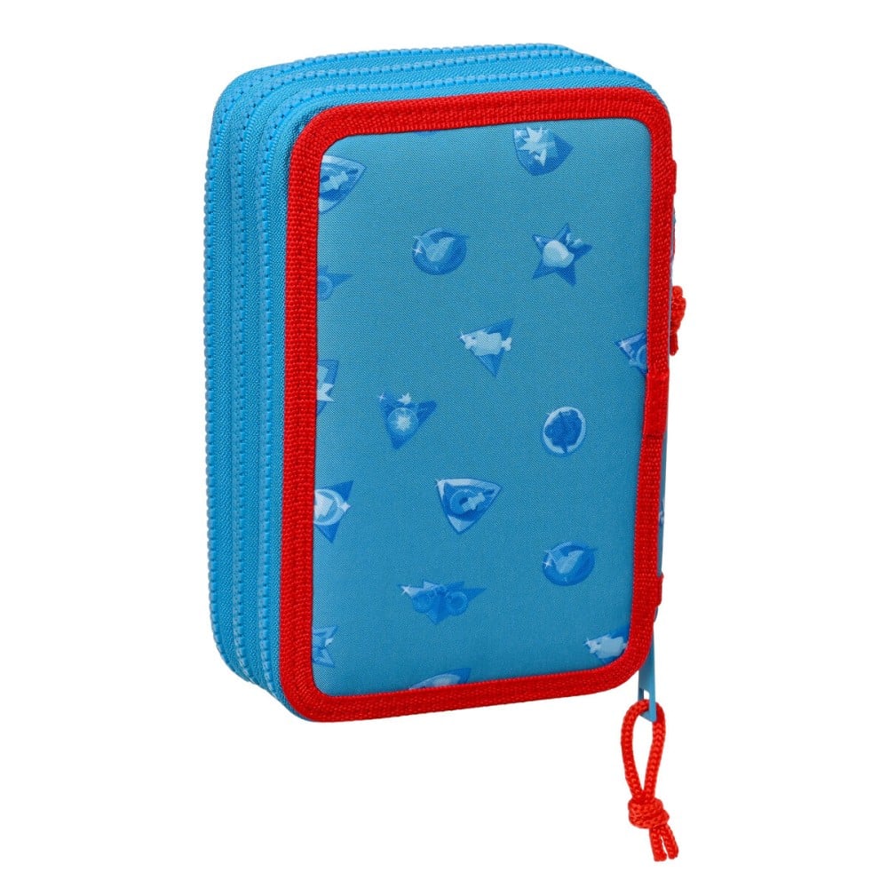 Triple Pencil Case SuperThings Rescue force 12.5 x 19.5 x 5.5 cm Blue (36 Pieces)