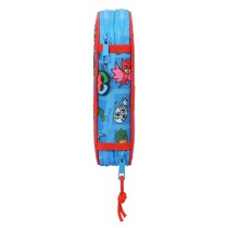 Plumier double PJ Masks Bleu 12.5 x 19.5 x 4 cm (28 Pièces)