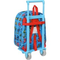 Schulrucksack mit Rädern PJ Masks Blau 22 x 27 x 10 cm