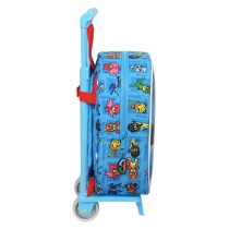 Cartable à roulettes PJ Masks Bleu 22 x 27 x 10 cm