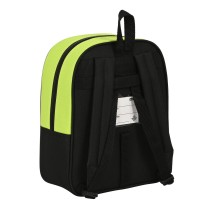 Schulrucksack Real Betis Balompié Schwarz Neongrün 22 x 27 x 10 cm