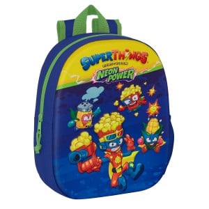 School Bag SuperThings 3D 27 x 33 x 10 cm Blue Multicolour