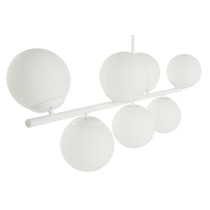 Suspension DKD Home Decor 98 x 45 x 30 cm Verre Métal Blanc 50 W