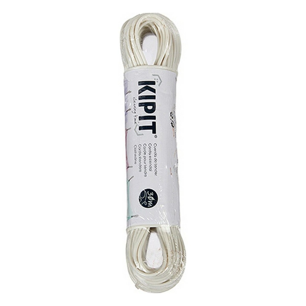 Fil à linge Kipit HH023C(S/C) Blanc PVC 30 m (12 Unités)