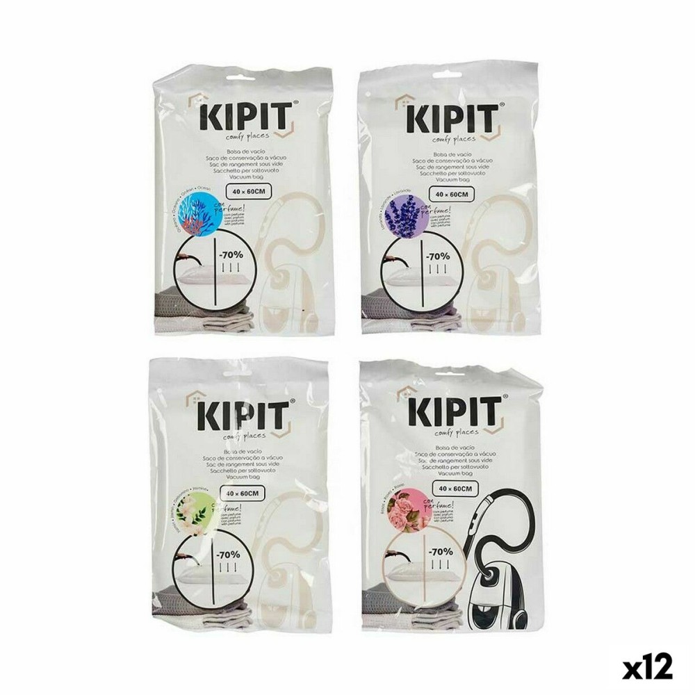 Sacs sous vide Kipit 54207 Transparent Plastique 40 x 60 cm (12 Unités)