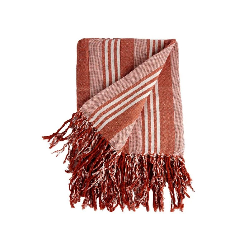 Foulard multi-usages Rayures 235 x 205 cm Blanc Rouge (8 Unités)