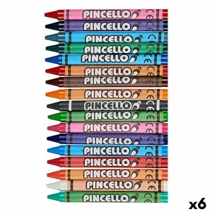 Crayons gras de couleur Pincello 36C Multicouleur (6 Unités)