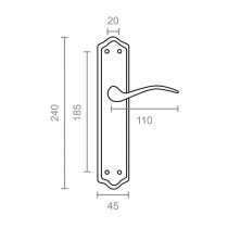 Ensemble de poignées EDM 85430 1777 24 x 4,5 cm