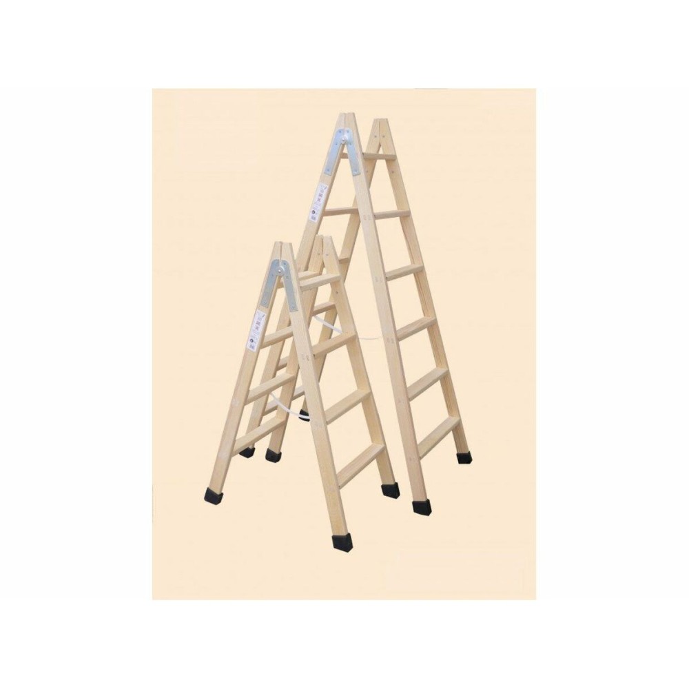 4-step folding ladder Plabell Wood 114 x 31/48 cm