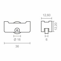 Bearing EDM 85473 Inasa 151 rd12 Steel 36 x 12 mm (2 Units)