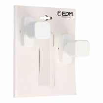 Doorknob EDM 85461 6807 White Aluminium 80 x 39 mm