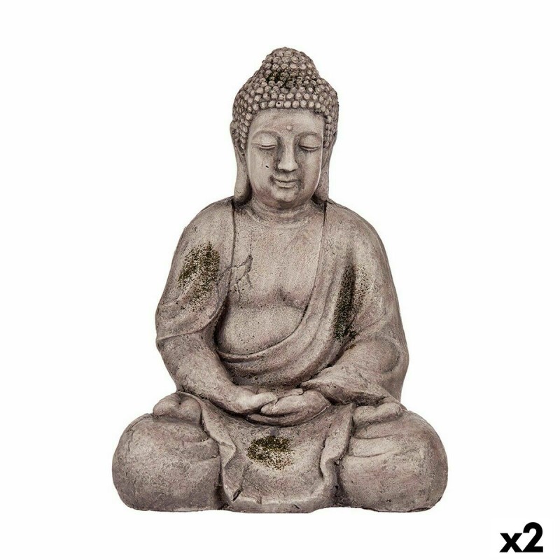 Figure décorative de jardin Buda Polyrésine 23 x 42 x 30 cm (2 Unités)