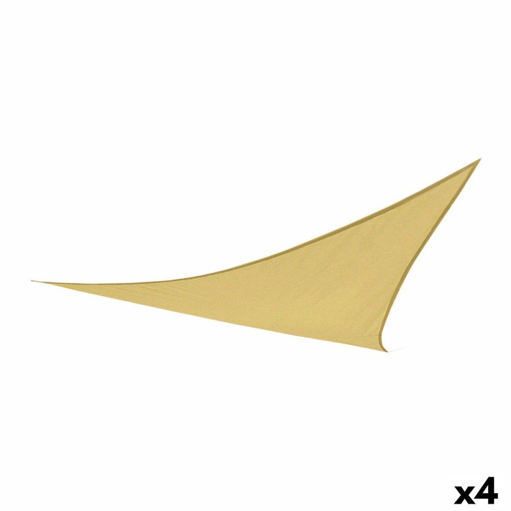 Voiles d'ombrage Aktive Triangulaire Crème 360 x 0,5 x 360 cm (4 Unités)