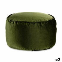 Pouffe Velvet Green 60 x 39 x 60 cm (2 Units)