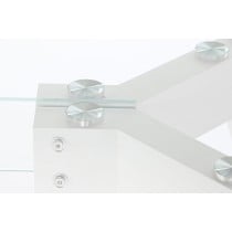 Dining Table DKD Home Decor White Transparent Crystal MDF Wood 160 x 90 x 75 cm