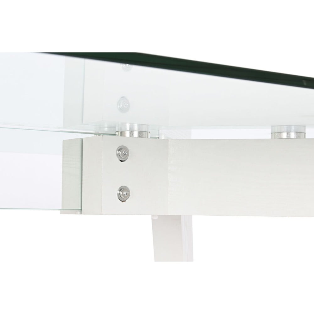 Dining Table DKD Home Decor White Transparent Crystal MDF Wood 160 x 90 x 75 cm