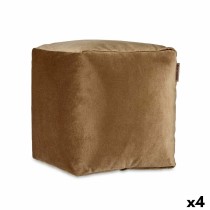 Pouffe Velvet Brown 30 x 30 x 30 cm (4 Units)