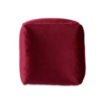 Pouf Velours Bordeaux 30 x 30 x 30 cm (4 Unités)