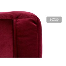 Pouf Velours Bordeaux 30 x 30 x 30 cm (4 Unités)