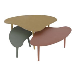 Set of 3 tables DKD Home Decor Multicolour 100 x 60 x 41 cm