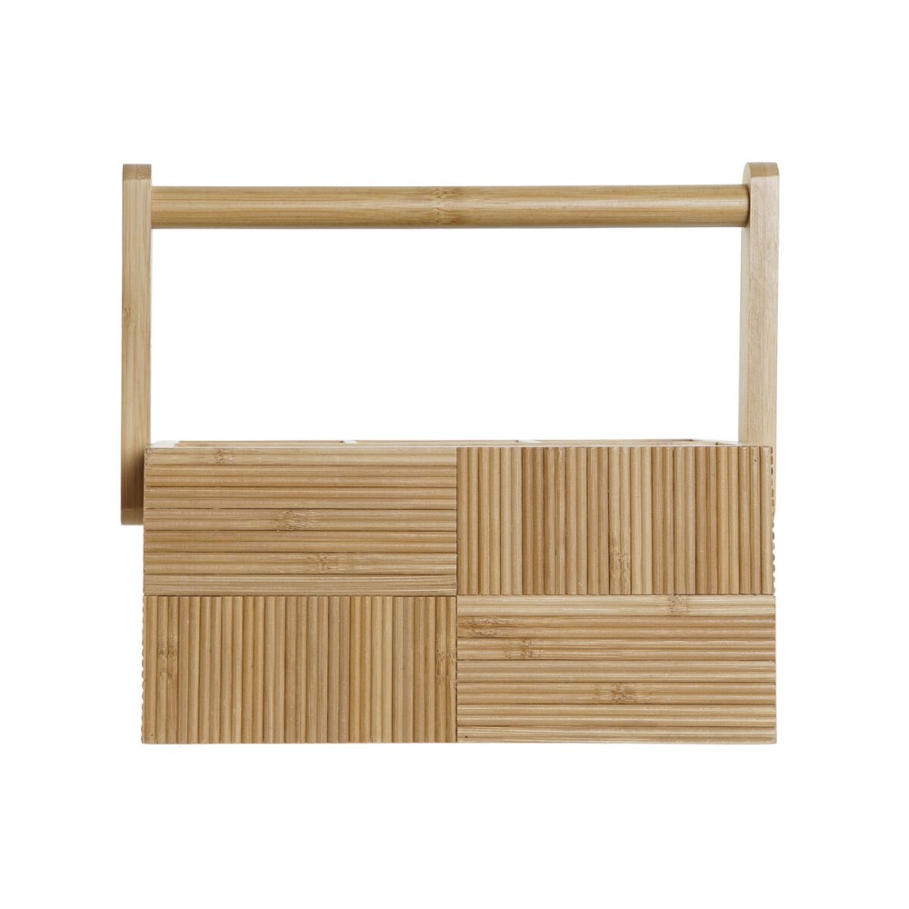 Cutlery Organiser DKD Home Decor Natural Bamboo 27 x 16,5 x 11,5 cm