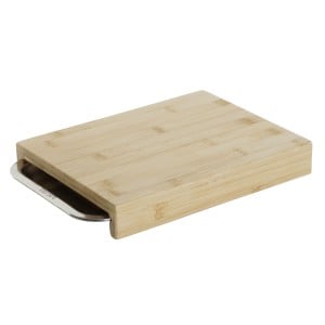 Planche à découper DKD Home Decor Naturel Bambou Acier inoxydable 28 x 21,5 x 4,2 cm