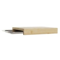 Cutting board DKD Home Decor Natural Bamboo Stainless steel 28 x 21,5 x 4,2 cm