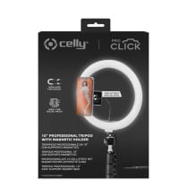 Selfie Ring Light Anneau de Lumière avec Triepied et Télécommande Celly CLICKGHOSTUSBBK