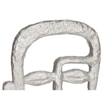 Decorative Figure Face Silver 19,5 x 38 x 10,5 cm (4 Units)